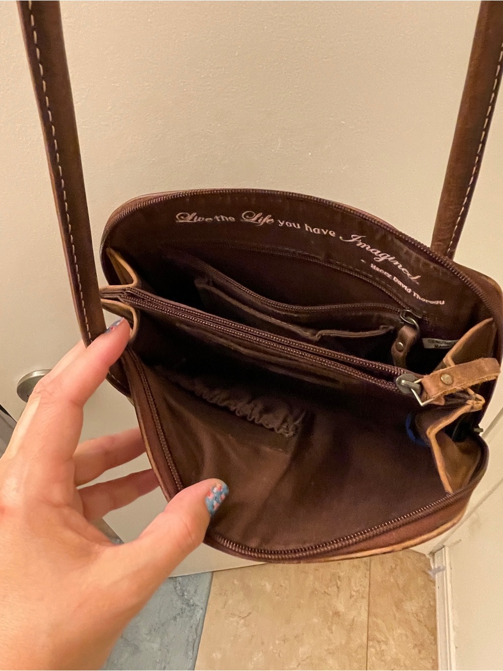 STS Ranchwear Brown Leather-Look Crossbody Bag